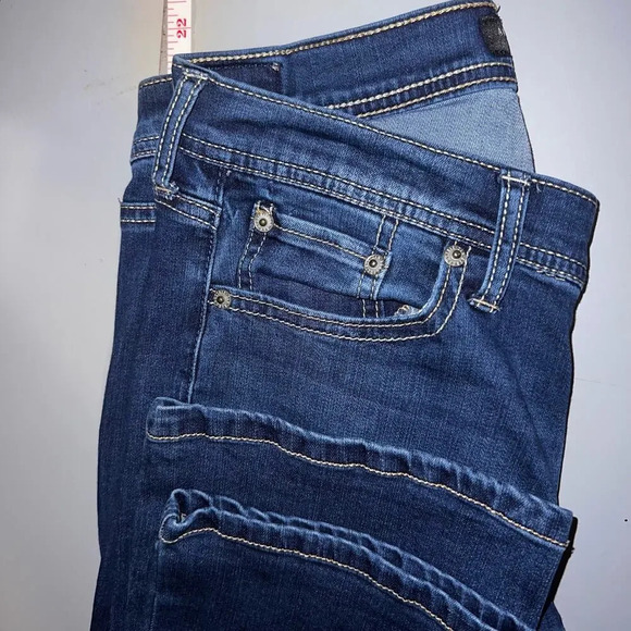 Aeropostale Boot, 6 Short dark wash, bootcut, relaxed fit blue denim ￼￼ - Picture 6 of 10